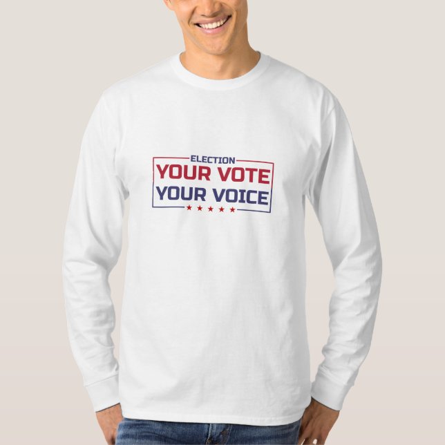 Camiseta Sua fonte colorida Vote Sua Voz (Frente)