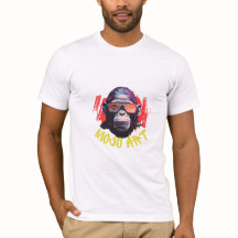sua foto aqui-mood art macaco gráfico tee