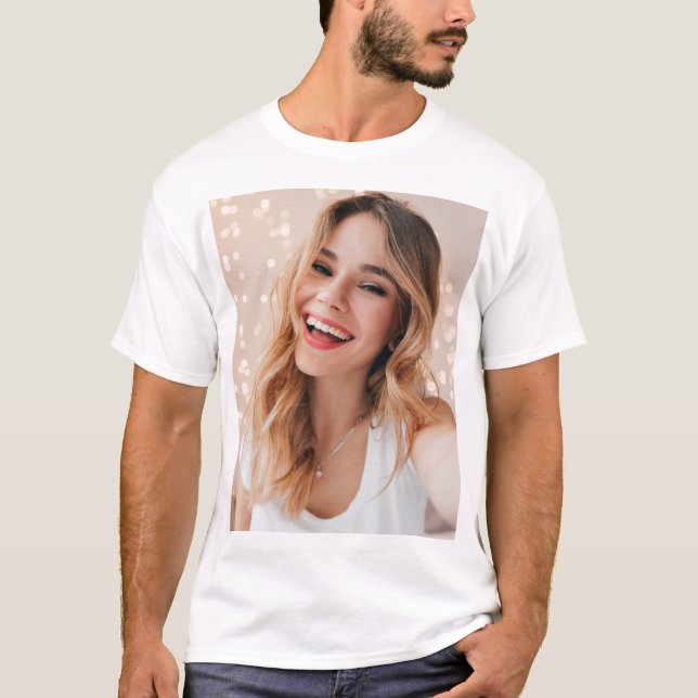Camiseta Sua foto na sua cara em um personalizado (Frente)