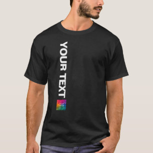 Camiseta Sua Foto Ou Logotipo Aqui Adicionar Texto Moderno
