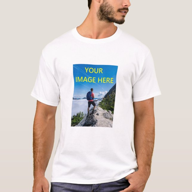 Camiseta Sua Foto Personalizada, Sua Imagem Aqui Mostra, Pe (Frente)