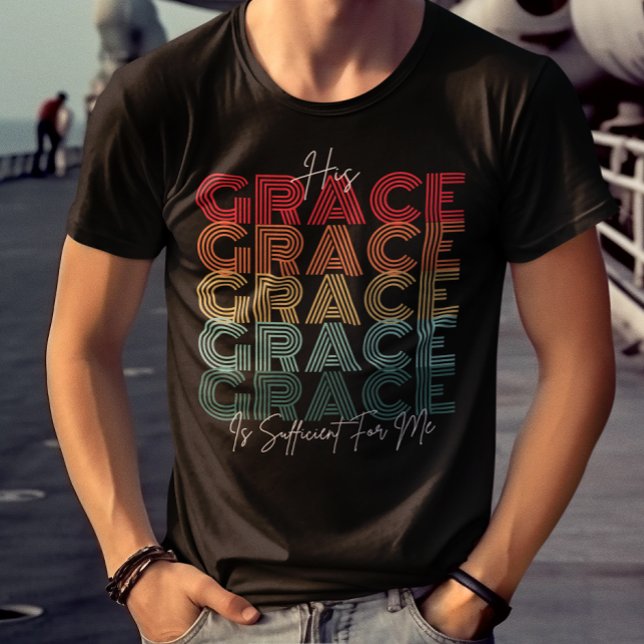 Camiseta Sua Graça é Suficiente - Espírito Jesus Evangelho (Criador carregado)
