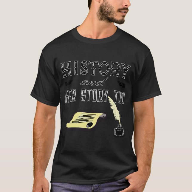 Camiseta Sua História é a maior professora de História femi (Frente)