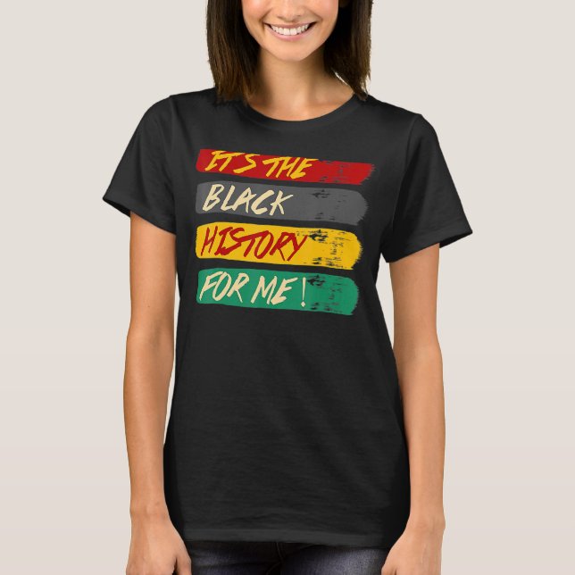 Camiseta Sua História Negra Para Mim Orgulho Africano-Ameri (Frente)