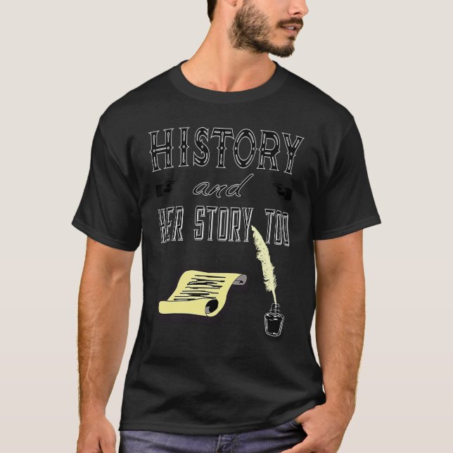 Camiseta Sua História para professora de História graduada  (Frente)