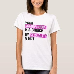 Camiseta Sua Homofobia é uma Escolha