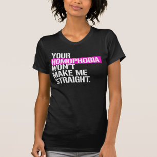 Camiseta Sua homofobia não me fará hetero