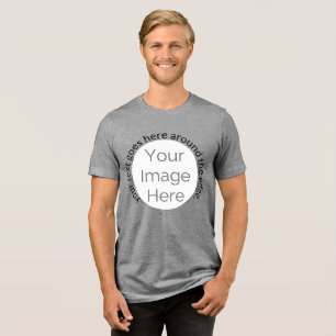 Camiseta sua imagem aqui, foto personalizada e texto de sol