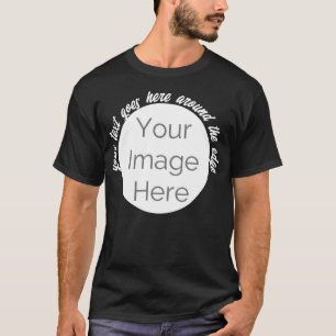 Camiseta sua imagem aqui, foto personalizada editar círculo