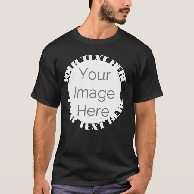 Camiseta sua imagem aqui, fotografar círculo de edição pers (Frente)