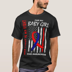 Camiseta Sua Luta Bebê Menina Conscientização Chd Bandeira