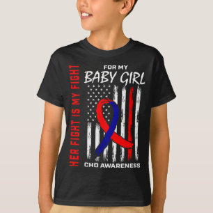 Camiseta Sua Luta Bebê Menina Conscientização Chd Bandeira