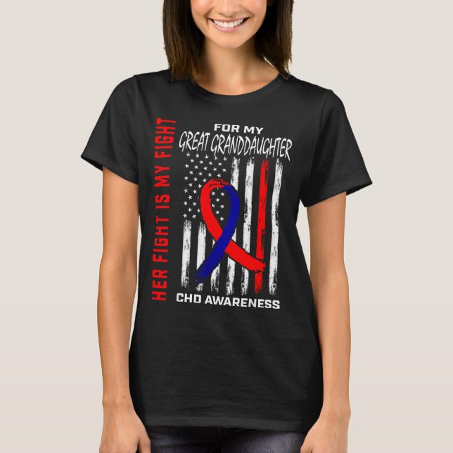 Camiseta Sua Luta Bisneta Chd Conscientização América (Frente)