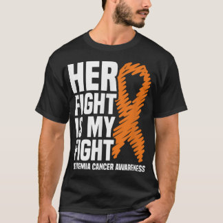 Camiseta Sua Luta Contra Meu Cancer Laranja De Leucemia