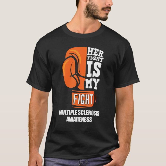 Camiseta Sua Luta Contra Minha Luta Contra A Esclerose Múlt (Frente)