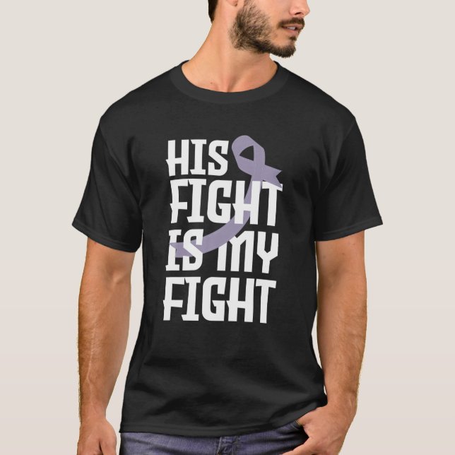 Camiseta Sua Luta É A Minha Luta Com O Marido Cancer Testic (Frente)