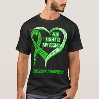 Camiseta Sua Luta É A Minha Luta Contra A Depressão Cardíac