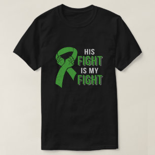 Camiseta Sua Luta É Meu Linfoma Verde Câncer de figado De