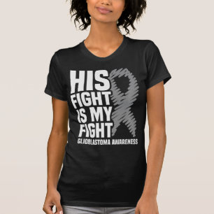 Camiseta Sua Luta É Minha Luta Cinza Fita Glioblastoma Glio