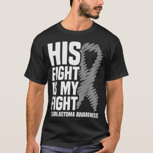 Camiseta Sua Luta É Minha Luta Cinza Fita Glioblastoma Glio