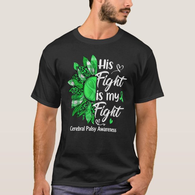 Camiseta Sua Luta É Minha Luta Com O Cerebral De Girassol P (Frente)