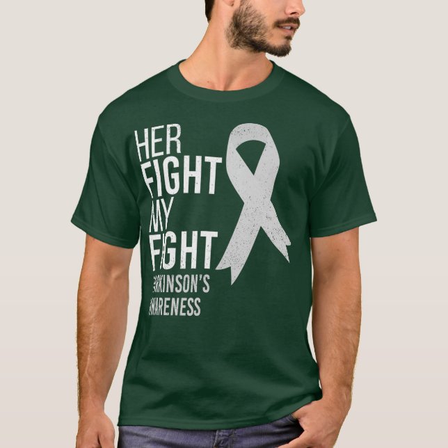 Camiseta Sua Luta é Minha Luta Contra Parkinsons Doença Fit (Frente)