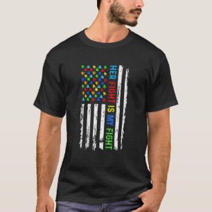 Camiseta Sua Luta É Minha Luta Quebra-Cabeça Bandeira Ameri