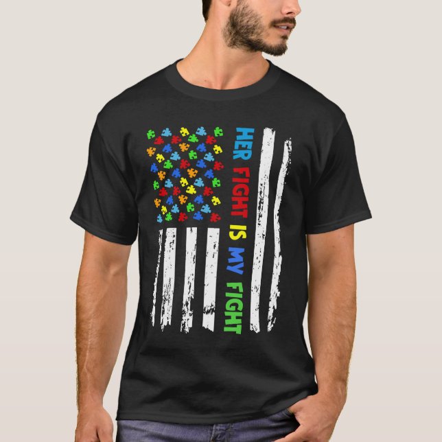 Camiseta Sua Luta É Minha Luta Quebra-Cabeça Conscientizaçã (Frente)