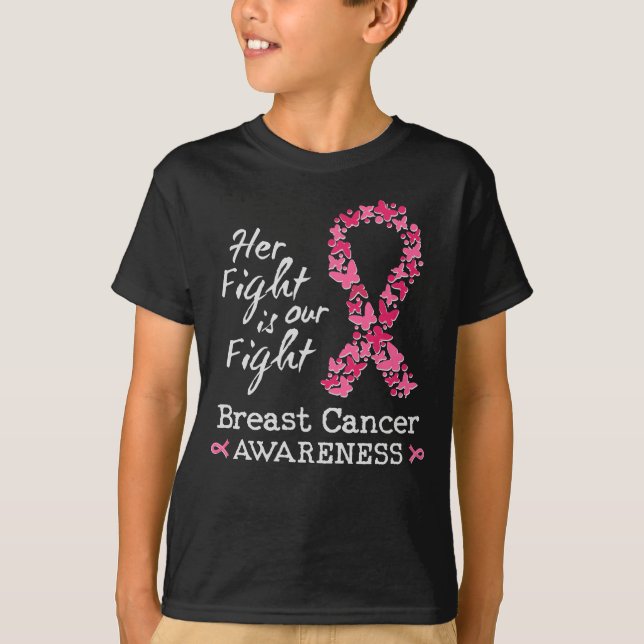 Camiseta Sua luta é nossa luta Sensibilização do Cancer da  (Frente)