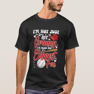 Camiseta Sua Maior Vovó Fã De Baseball De Uma Jogada De Bas