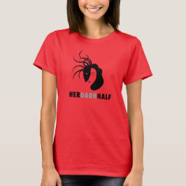 Camiseta Sua Meia-Camisa Escura das Mulheres