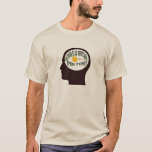 Camiseta Sua Mente É Sua Maior Moeda—Gaste-a com Sabedoria