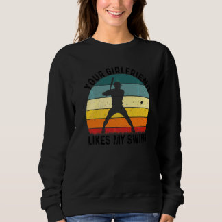Camiseta Sua Namorada Gosta do Meu Swing Softbol Para Homen
