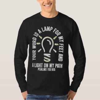 Camiseta Sua Palavra é uma Lâmpada para Meus Pés Salmos 119