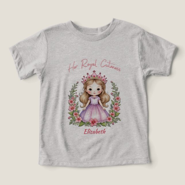 Camiseta Sua Princesa Real Rosa Princesa (Design frontal)