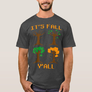 Camiseta Sua queda YAll 8 Bits outono Jogos de outono Retro