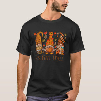 Camiseta Sua Queda Yall Gnomo Autumn Gnomos Pumpkin Spice S
