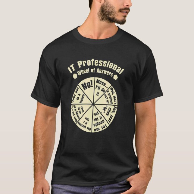 Camiseta Sua Roda Profissional De Respostas, Nerd Engraçado (Frente)