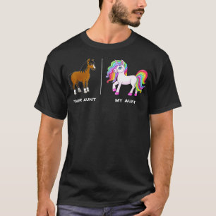Camiseta Sua Tia Cavalo Minha Tia Unicorn Engraçada