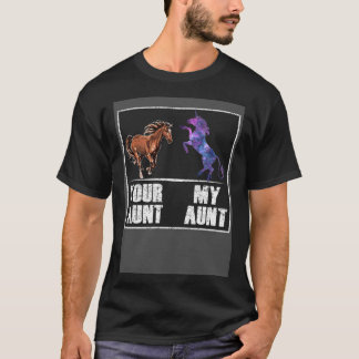 Camiseta Sua Tia Cavalo Minha Tia Unicórnio   Sobrinha Sobr