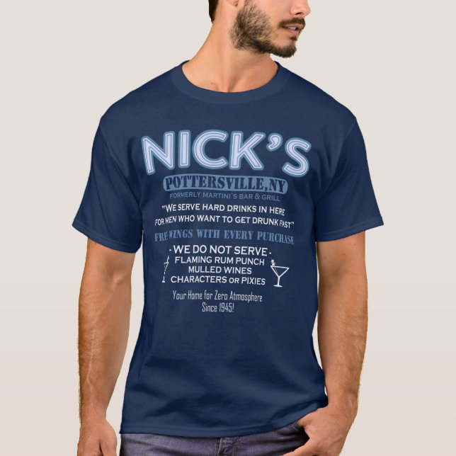 Camiseta Sua Vida é um Dom Nicks Bar George Bailey Clare (Frente)