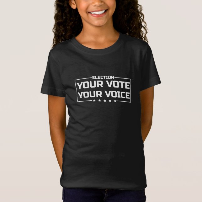 Camiseta Sua Votação Sua Voz fonte branca (Frente)