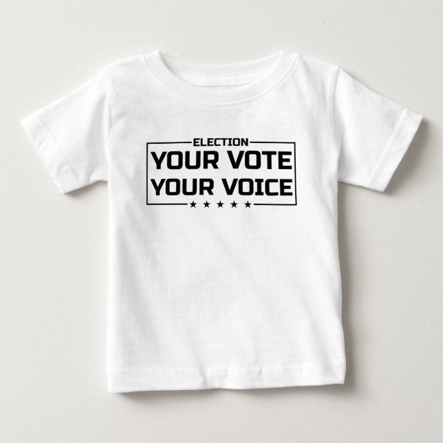 Camiseta Sua Votação Sua Voz fonte preta (Frente)