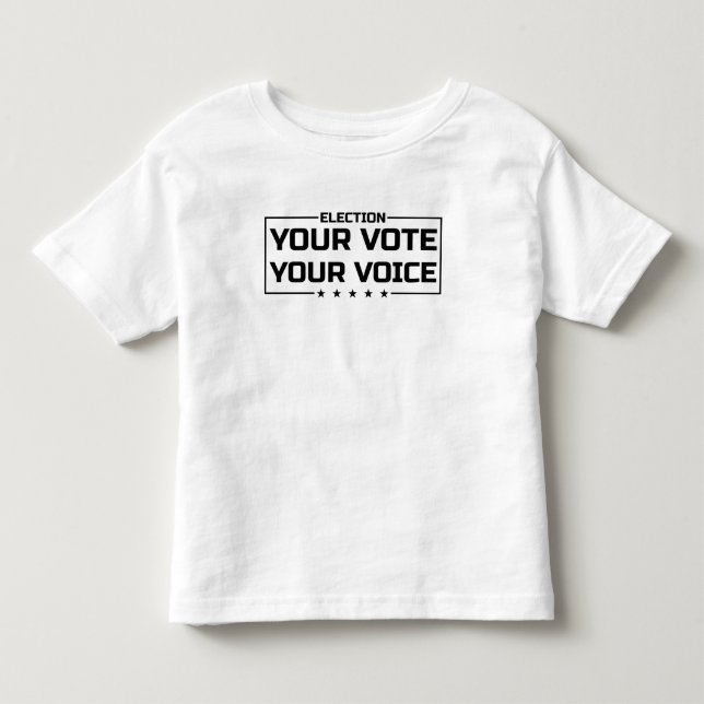Camiseta Sua Votação Sua Voz fonte preta (Frente)