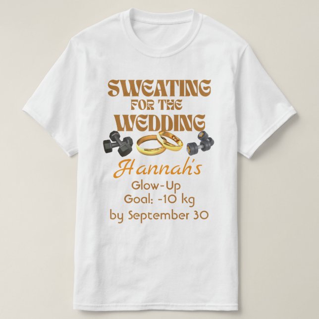 Camiseta Suando para o casamento (Frente do Design)