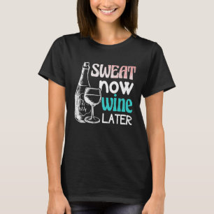 Camiseta Suar Agora Vinho Mais Tarde Engraçado Correr Trein