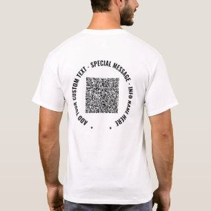 Camiseta Suas informações de verificação de código QR Texto
