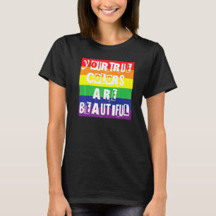 Camiseta Suas Verdadeiras Cores São Belos Orgulho gay Rainb
