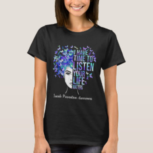 Camiseta Suas vidas Problemas Prevenção Suicídio Sensibiliz