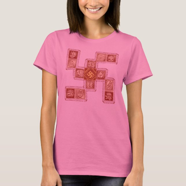 Camiseta Suástica tradicional indiana (Frente)